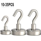 Магнитные крючки 10-35 шт. 10 мм 16 мм для домашней кухни, сверхпрочные кухонные принадлежности, приспособления для чашек, подвесная вешалка для ключей, Сильный магнитный крючок для сада