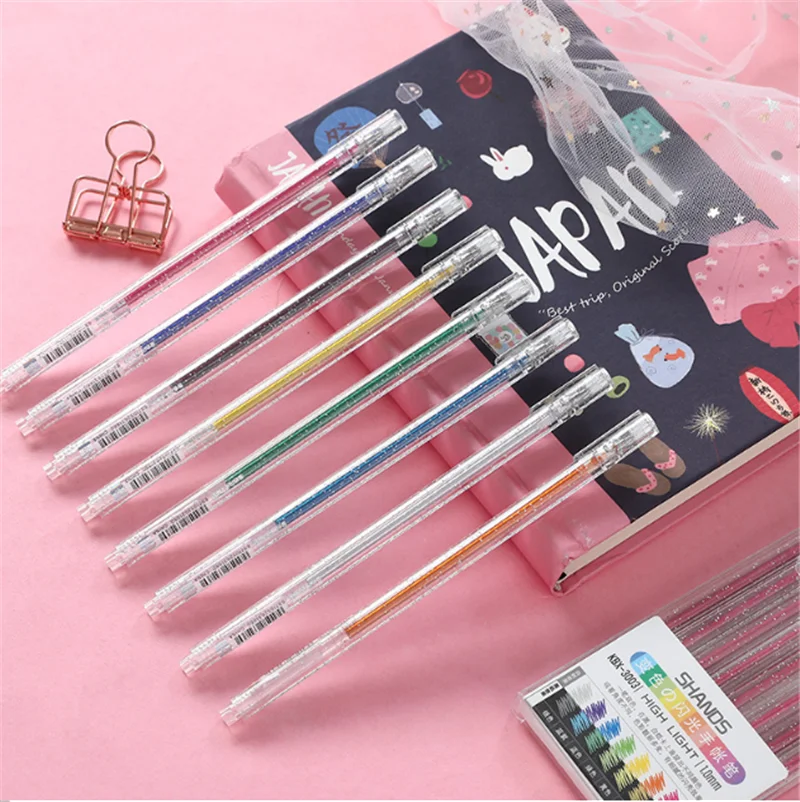 

8/12/18 Colors /set Colorful Pen Highlighter Fluorescent Marker Pens Multicolor Poster Pen for School Office Highlighter Set