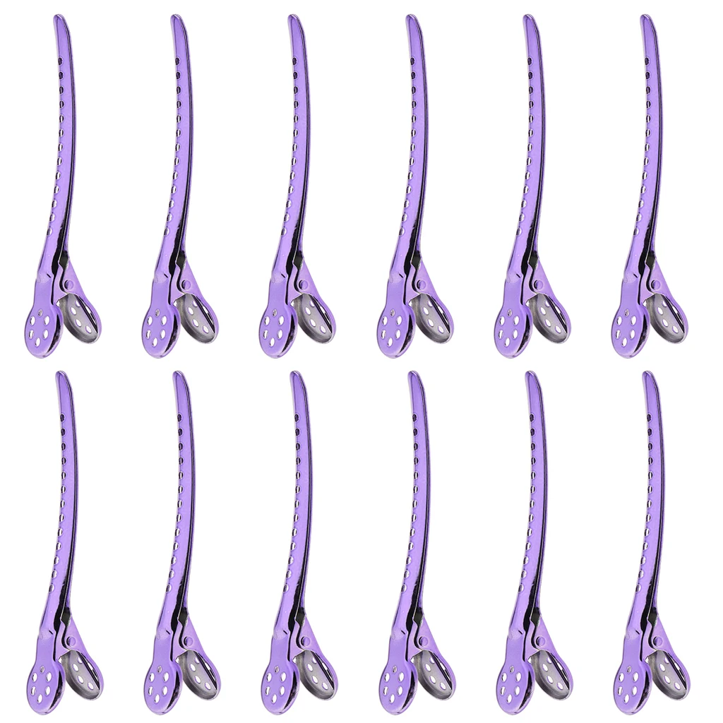 12 pcs Modish Alligator Hair Clips Salon Stylist Hairdressing Style Sectioning Grip Clamps Claw Beauty Tool |