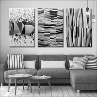 black and white style modern abstract painting line poster geometric figure canvas painting stone abstract stripe mural home