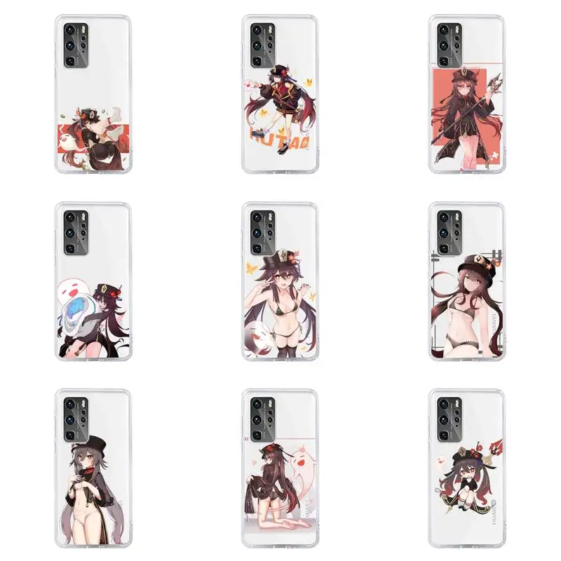 

Genshin Impact Hu Tao Phone Case For Huawei P40 P30 P20 Mate Honor 10i 30 20 i 10 40 8x 9x Pro Lite Transparent Cover