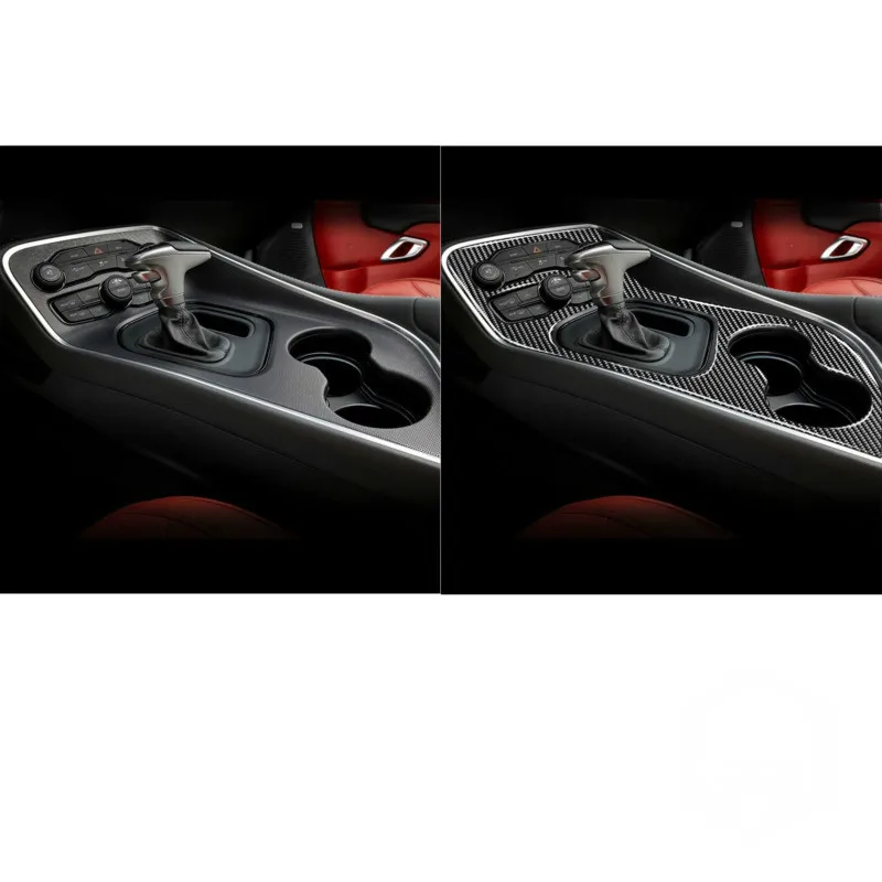 

Fit For Dodge Challenger 2015-up real carbon fiber central control gearbox car modification accessories stickers