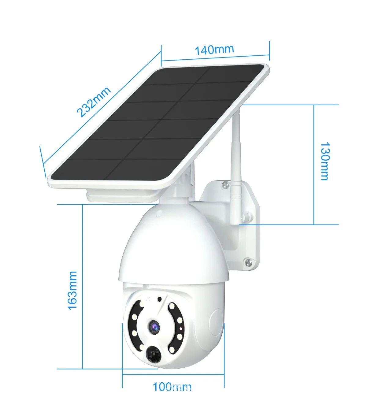 

Tuya Outdoor Solar Power Security Camera WiFi Battery Camera 1080P HD Wireless Surveillance PIR Motion Detection Night Vision
