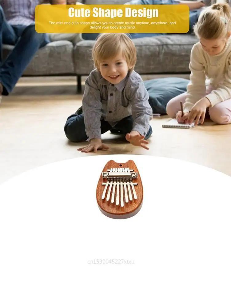 Мини Kalimba 8 клавиш милый большой палец пианино клавиатура на музыкальный