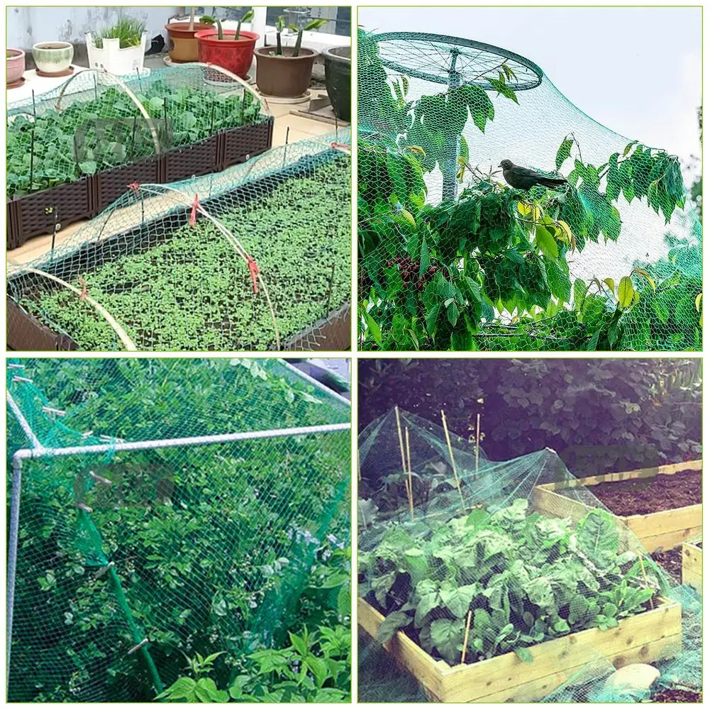 

Garden Netting Green Woven Mesh Protect Plants Fruits Flowers Trees Stretch Fencing Durable Net Stops Birds Deer Animals