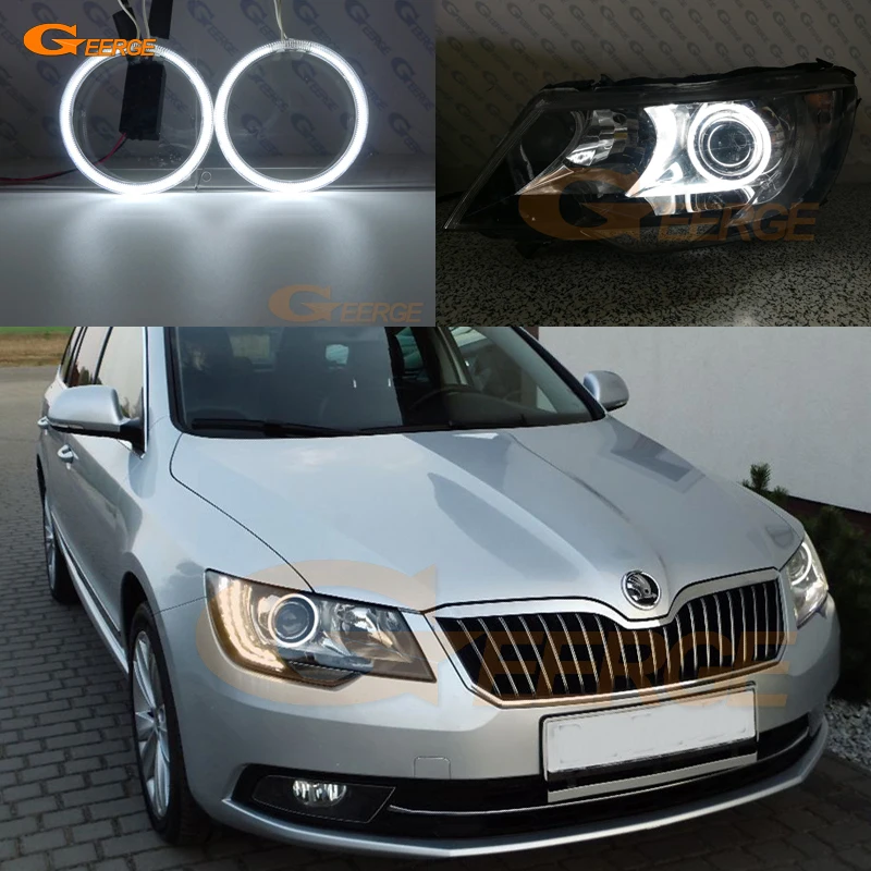 Ксеноновые фары для SKODA SUPERB 2 II 3T FACELIFT 2013 2014 2015 отличные ультра яркие CCFL ангельские