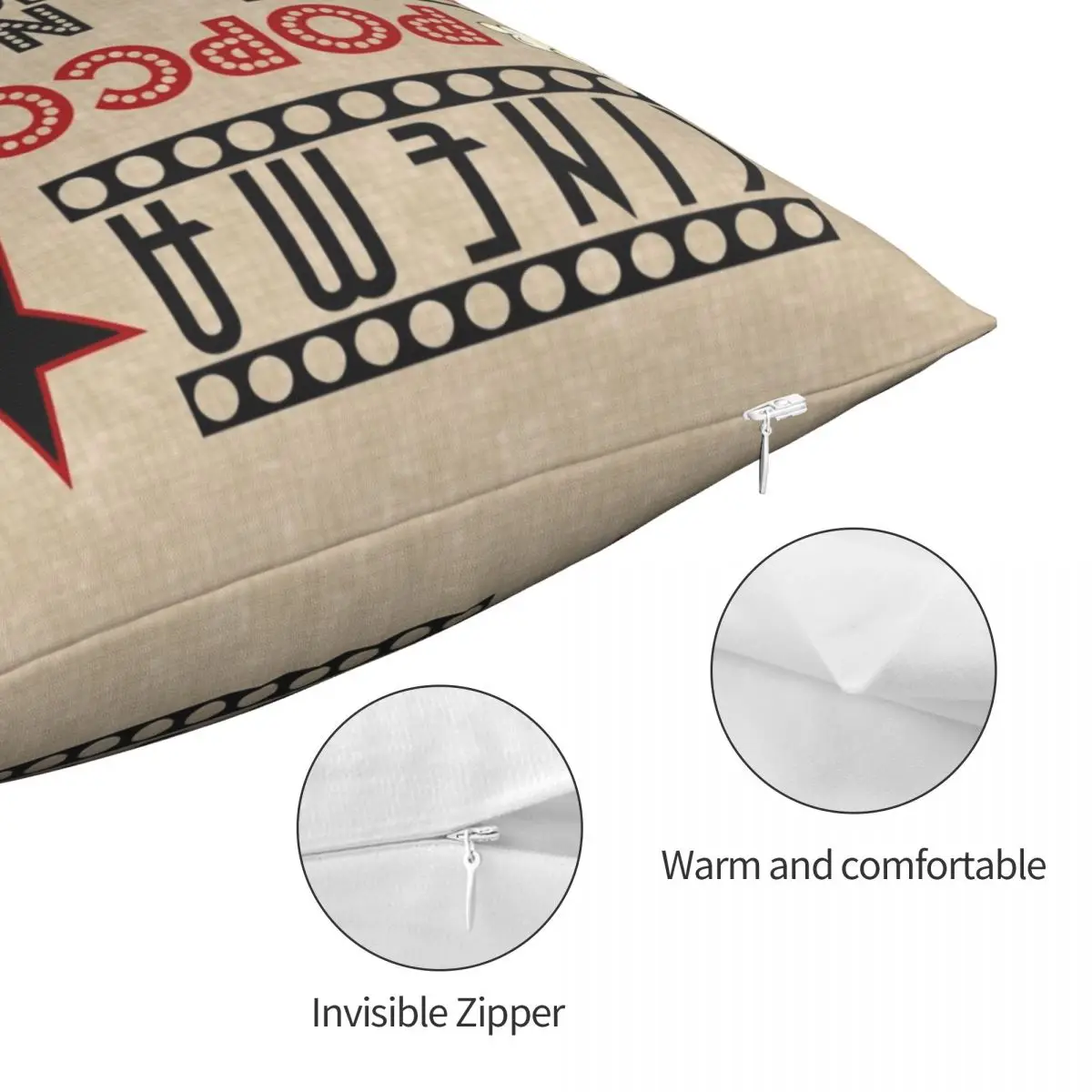 Наволочка для декоративной подушки с молнией из полиэстера и льна | Дом сад