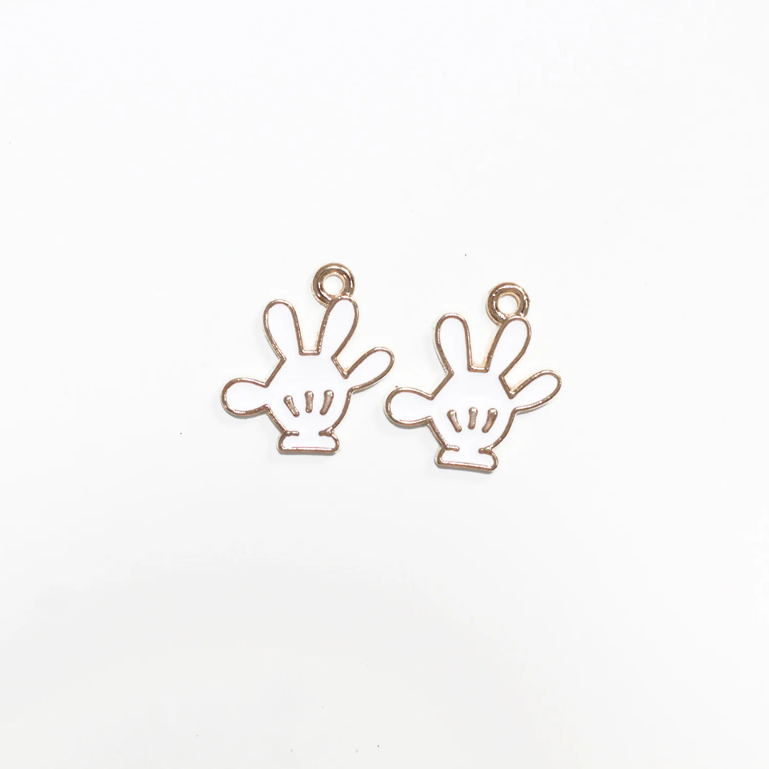 

10Pcs/Lot New Dripping Mouse Palm Alloy Jewelry Accessories DIY Making Earrings Hair Accessories Pendant Material Enamel Pendant