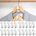 20 шт., мини-вешалка для одежды, крючки для соединения, Белый держатель для хранения, вешалка для одежды, крючок для соединения, компактный соединенный крючок