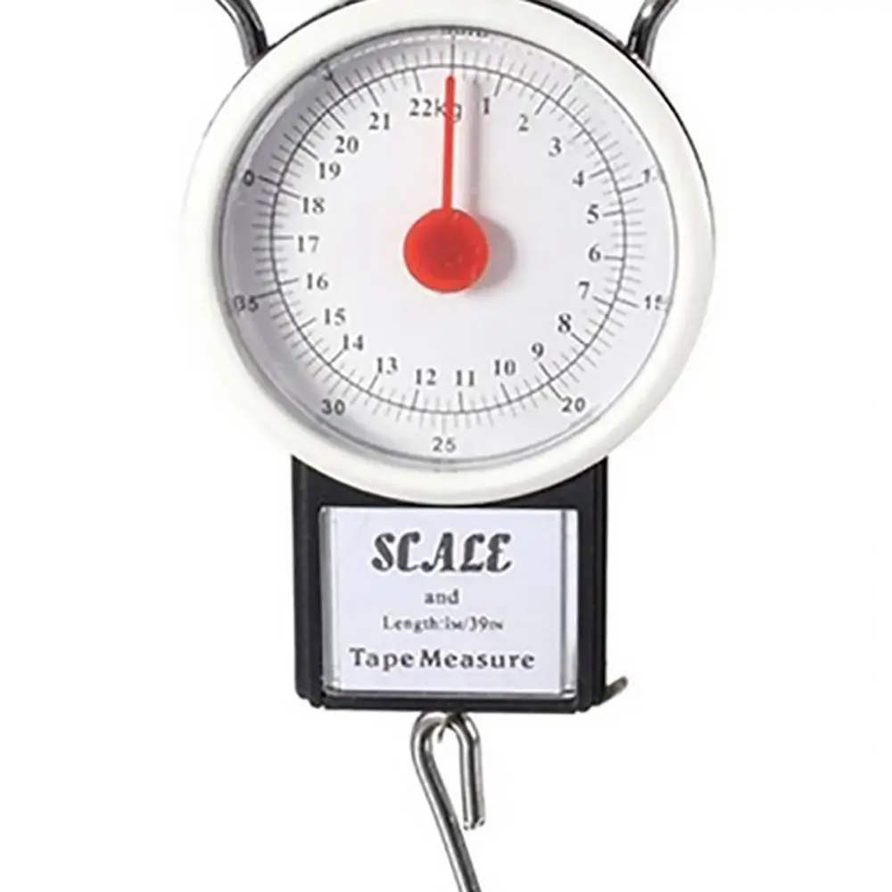 

Handheld Scale ABS 22KG Portable Fishing Luggage Weighting Hook Handheld Scale with Tape Measure Tools