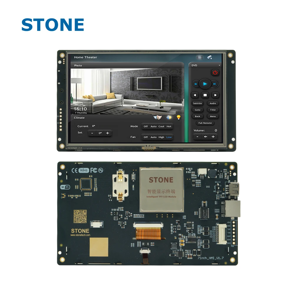 3.5 Inch HMI TFT LCD Display Module Touch Control Screen Embedded Programmable Support Any Microcontroller/MCU with Metal Frame