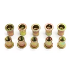 100 шт.упак. MIntiml Заклепка гайка вставка гайка оцинкованная углеродистая сталь рифленые гайки Rivnut плоская головка резьба M5 M6 M8