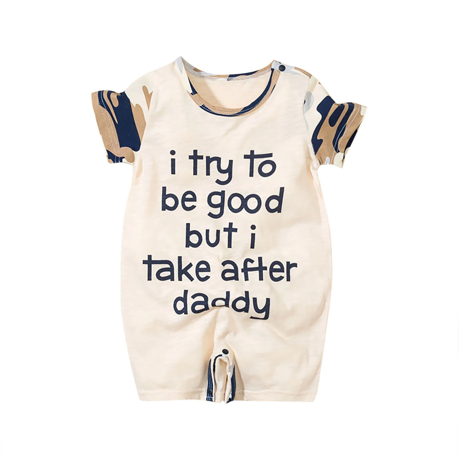 

Baby Clothes Boys Long Sleeve Toddler Baby Boys Summer Stripe Camouflage Letter Printing Home Comfort Jumpsuit vetement fille