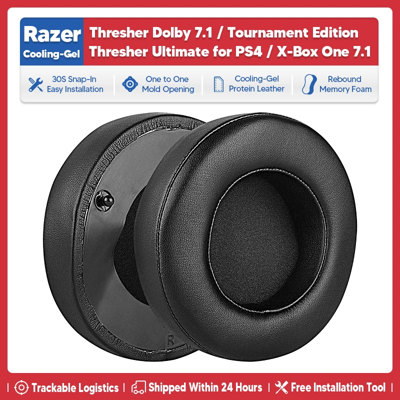 Replacement Ear Pads Cushion Headphone Accessories Cooling Gel For Razer Thresher Ultimate Tournament Edition PS4 Xbox One 7.1