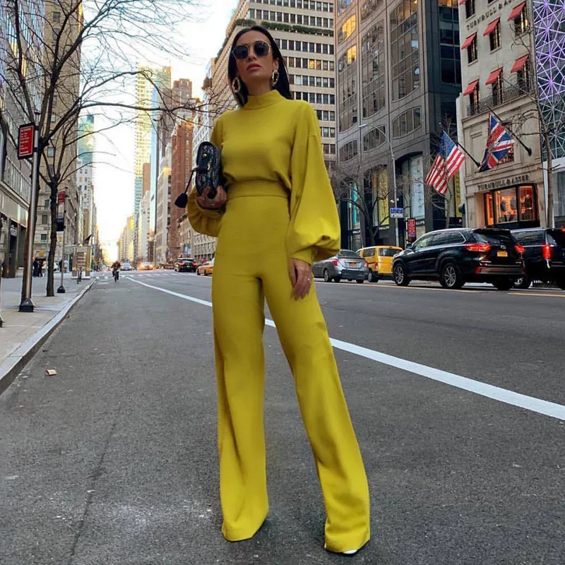 Ursohot осень водолазка без спинки комбинезон с длинными рукавами костюм-туника