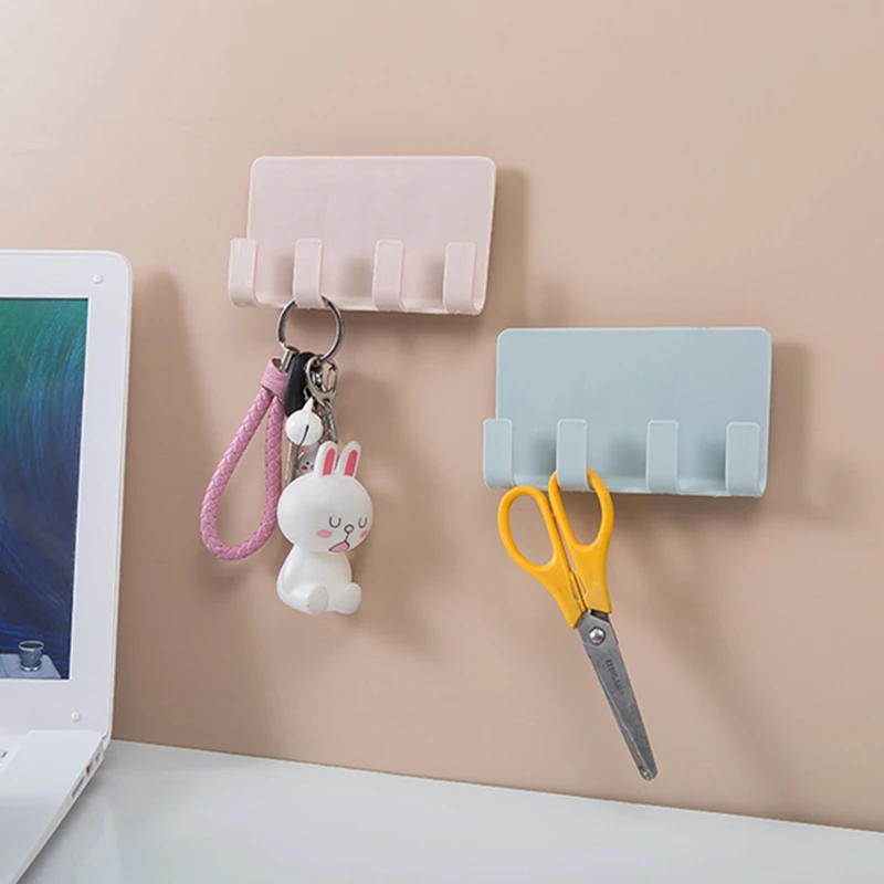 

Self-adhesive Universal Key Umbrella Mobile Phone Debris Hook For Kitchen Bathroom Supplies Accessories On The Wall