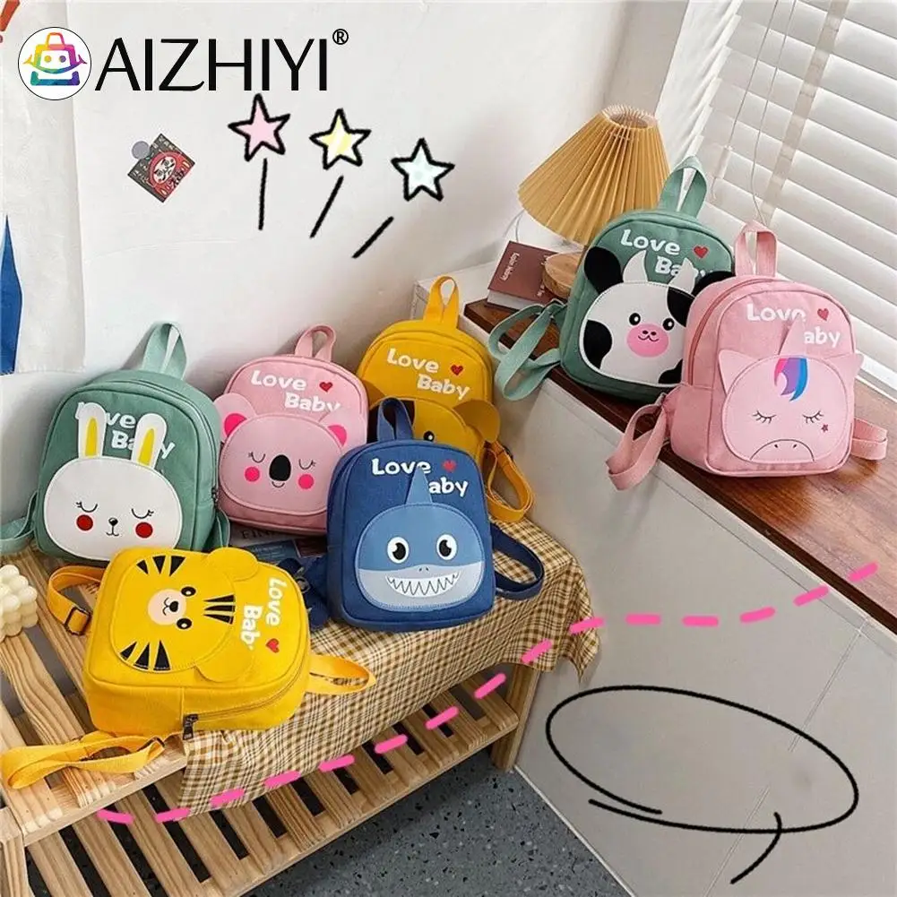 

Fashion Children Cute Cartoon Animal Shape Canvas Backpack Kindergarten Small School Bag Handbag Knapsack