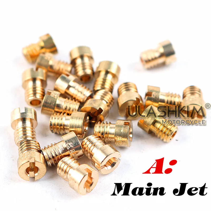 Карбюратора мотоцикла запасные част основной струи GY6 50 125 150 величие YP250 YZ16 CB125 CBF150 EN125 CG125 CG150 CG200 XV250 пробежки