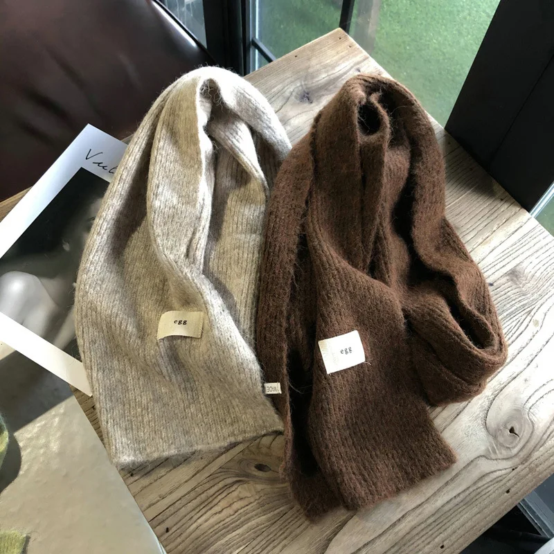 

2021 Cotton Lady Big Shawl Imitation Cashmere Scarf Autumn And Winter Thickening Pure color Warm Printing Shawl Scarf