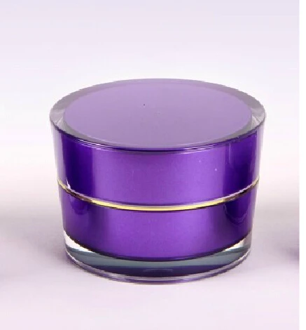 30 г фиолетовая пластиковая банка для крема в форме конуса жестяная