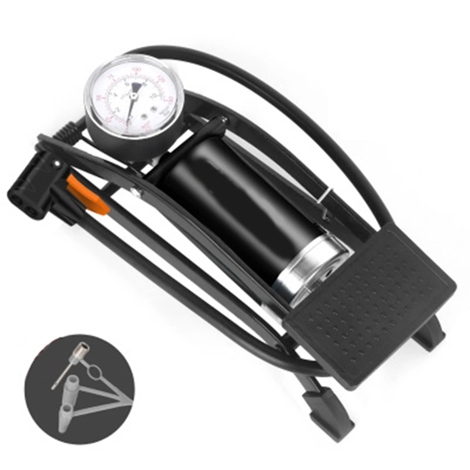 

New Single/Dual-Cylinder Foot Pumps Portable Floor Bike Pumps with Accurate Pressure Gauge and Smart Valves Air Pumps XD