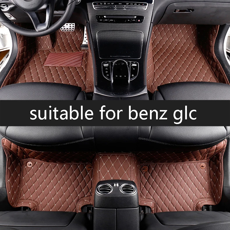 

leather car floor mat for mercedes benz GLC200 GLC260 GLC300 2015 2016 2017 2018 2019 2020 accessories rug carpet