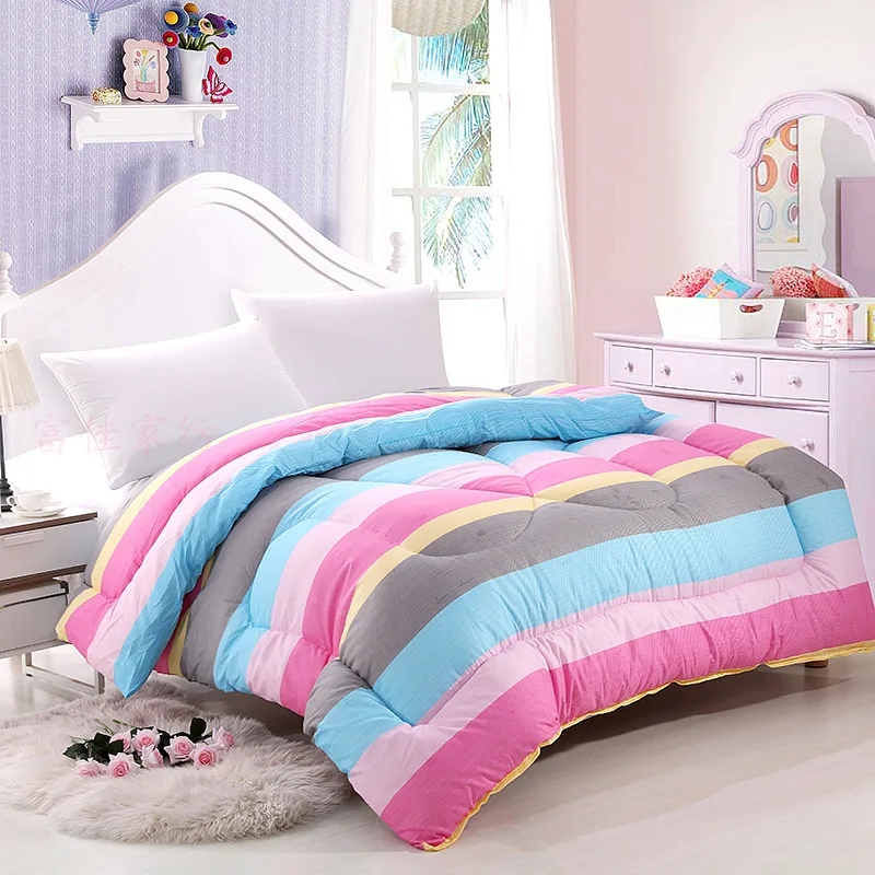

High Quality Comforter Filler Superfine Fiber Down Quilt Duvet King Queen Twin Size Multicolor Luxury Quilt Soft Winter Blanket