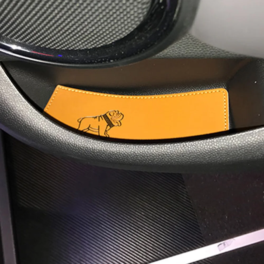 Милые собаки Кожаный Автомобильный Декор дверь паз коврик подстаканник