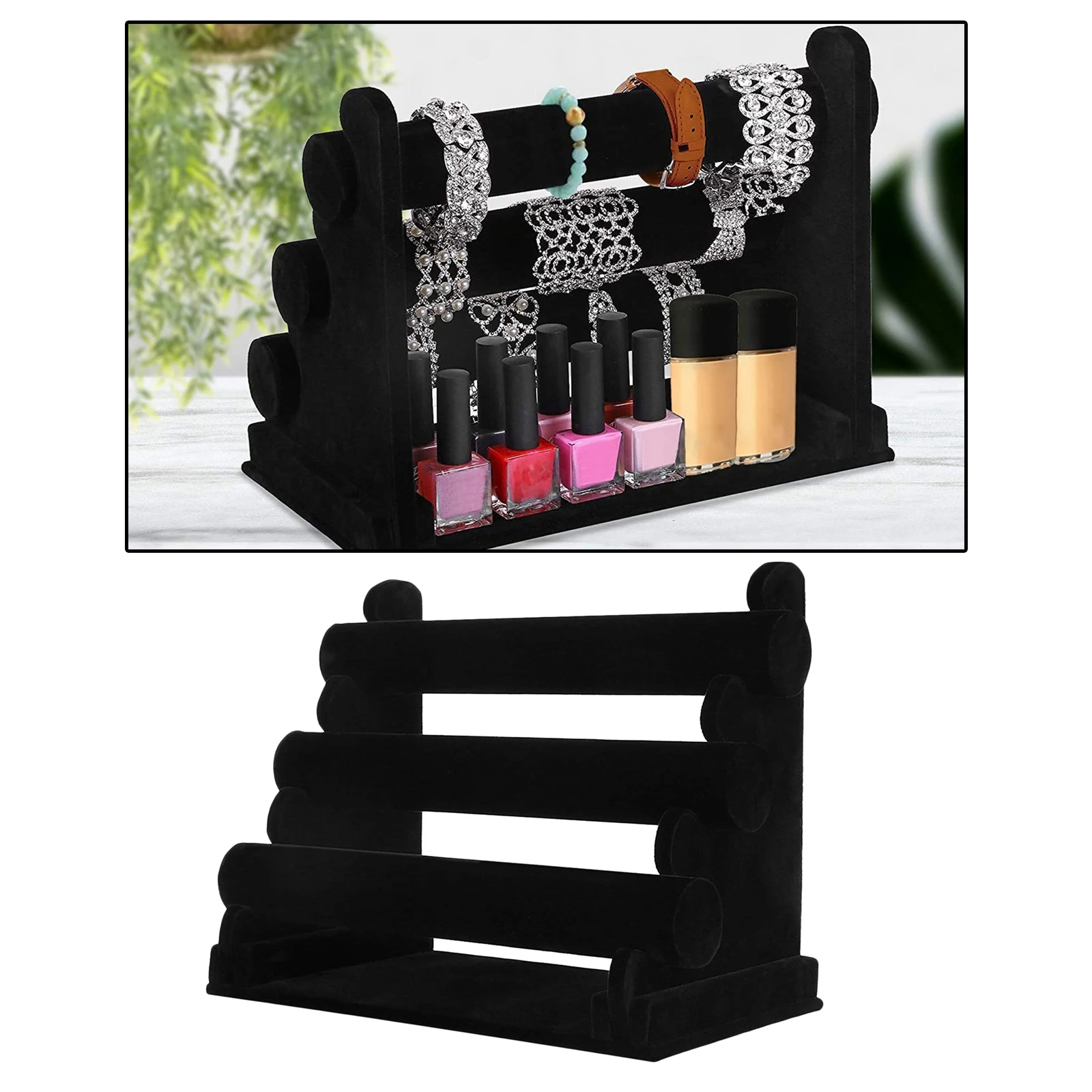 3Tier Velvet Jewelry Bracelet Watch Bangle Display Holder Stand Necklace Storage Organizer | Украшения и аксессуары