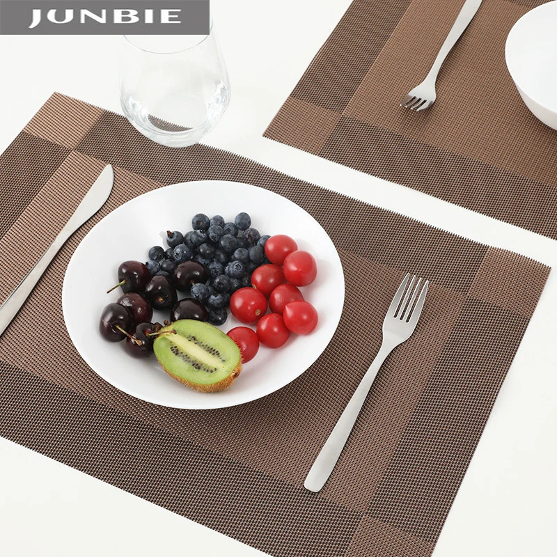

JUNBIE PVC Coasters Stand For hot pot Coaster Dining Table placemat Slip Insulation Pad heat resistant Plastic Pan Table Mat