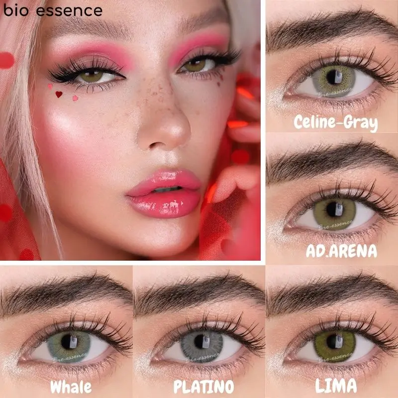 Цветные контактные линзы 2 шт. натуральный вид серия киви для глаз на год Модные