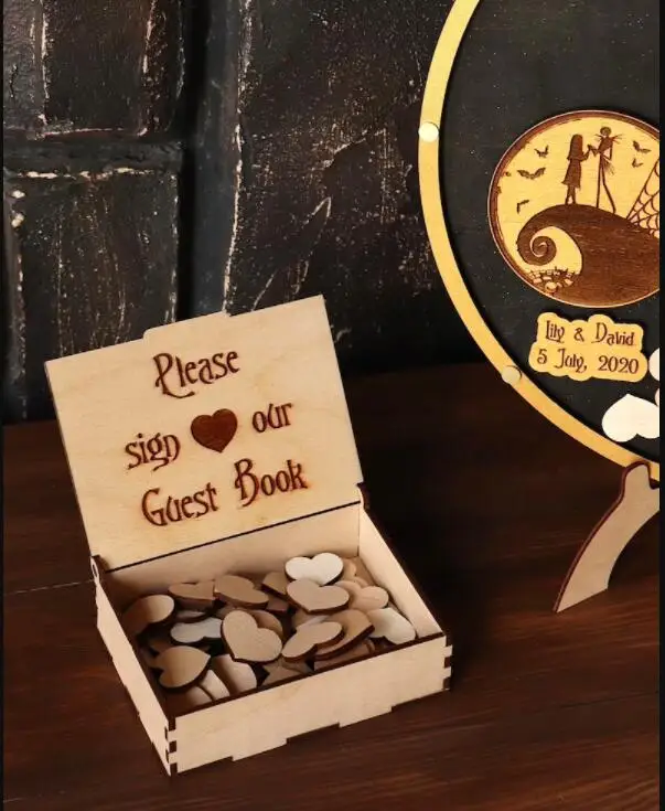 Свадебная Гостевая книга альтернативная на Хэллоуин круглая заказ уникальная