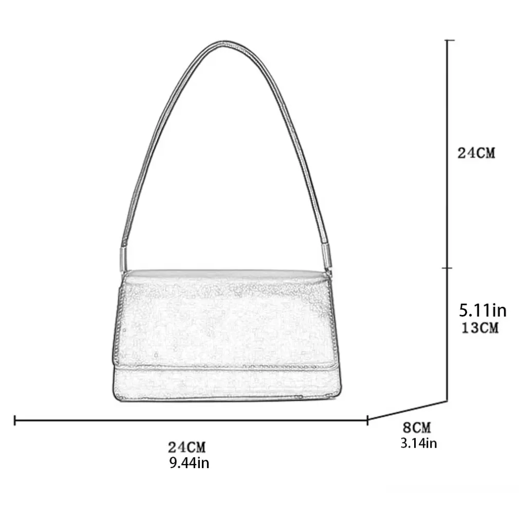 

2020 Solid Color Fashionable Handbag PU Leather Clamshell Single Shoulder Bag Partition Casual Versatile Female Square Handbag