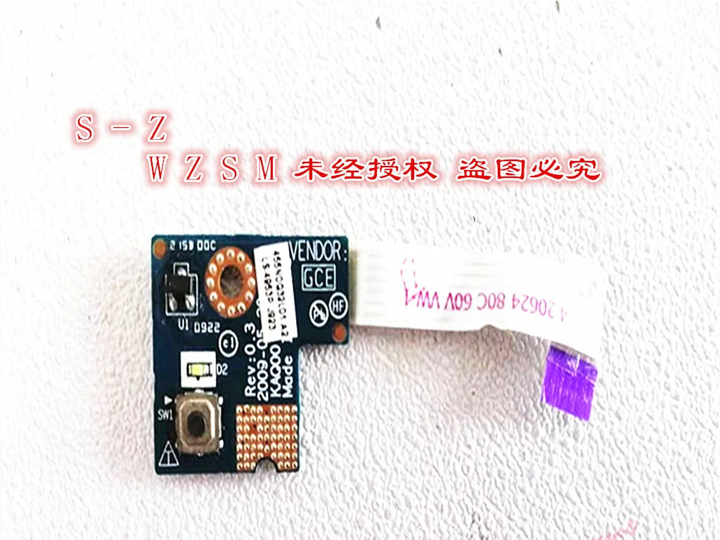 

Original For HP EliteBook 8540W 8540P laptop Power Button Board with Cable LS-4953P Repairing Accessories