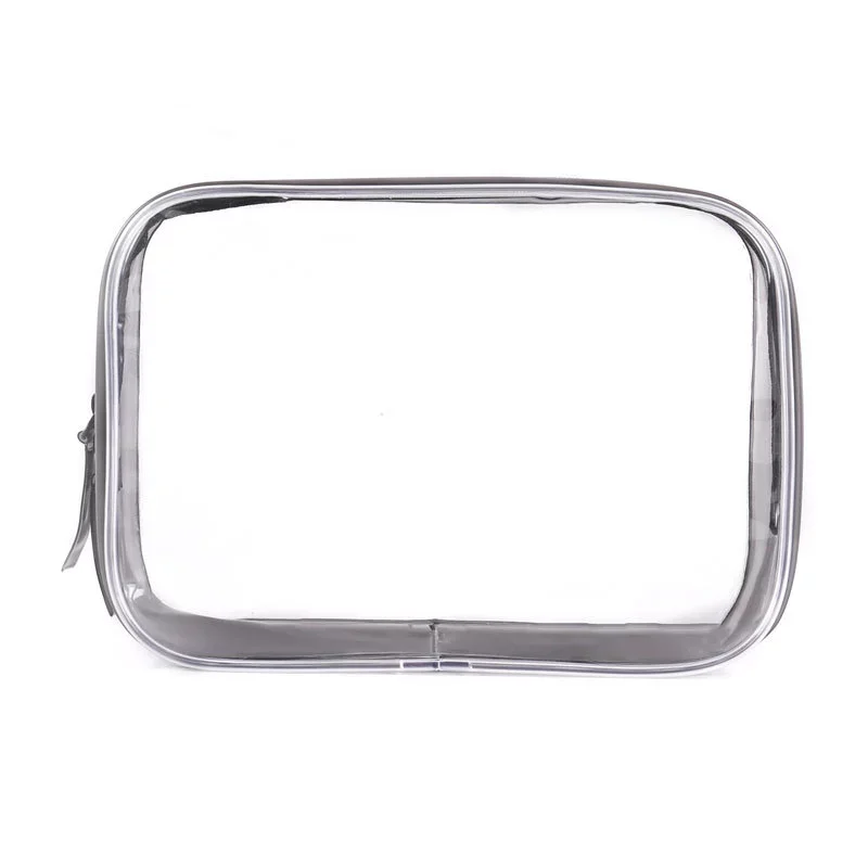 Women Make-up Hand Bag Casual Style PVC Zipper 2020 New Fashion Portable High-Capacity Black Transparent | Украшения и аксессуары
