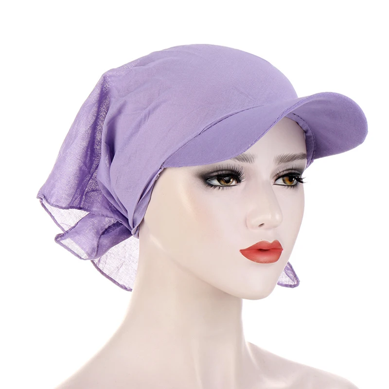 Женская шляпа с полями Durag солнцезащитный козырек завязываемым тюрбаном шапки