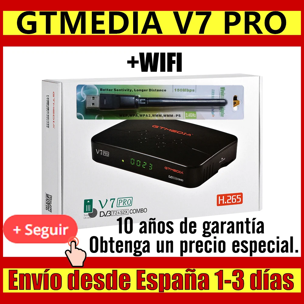 Новый декодер GTMEDIA V7 PRO DVB-S/S2/S2X + T/T2 карта CA спутниковый ТВ-приемник с поддержкой H.265