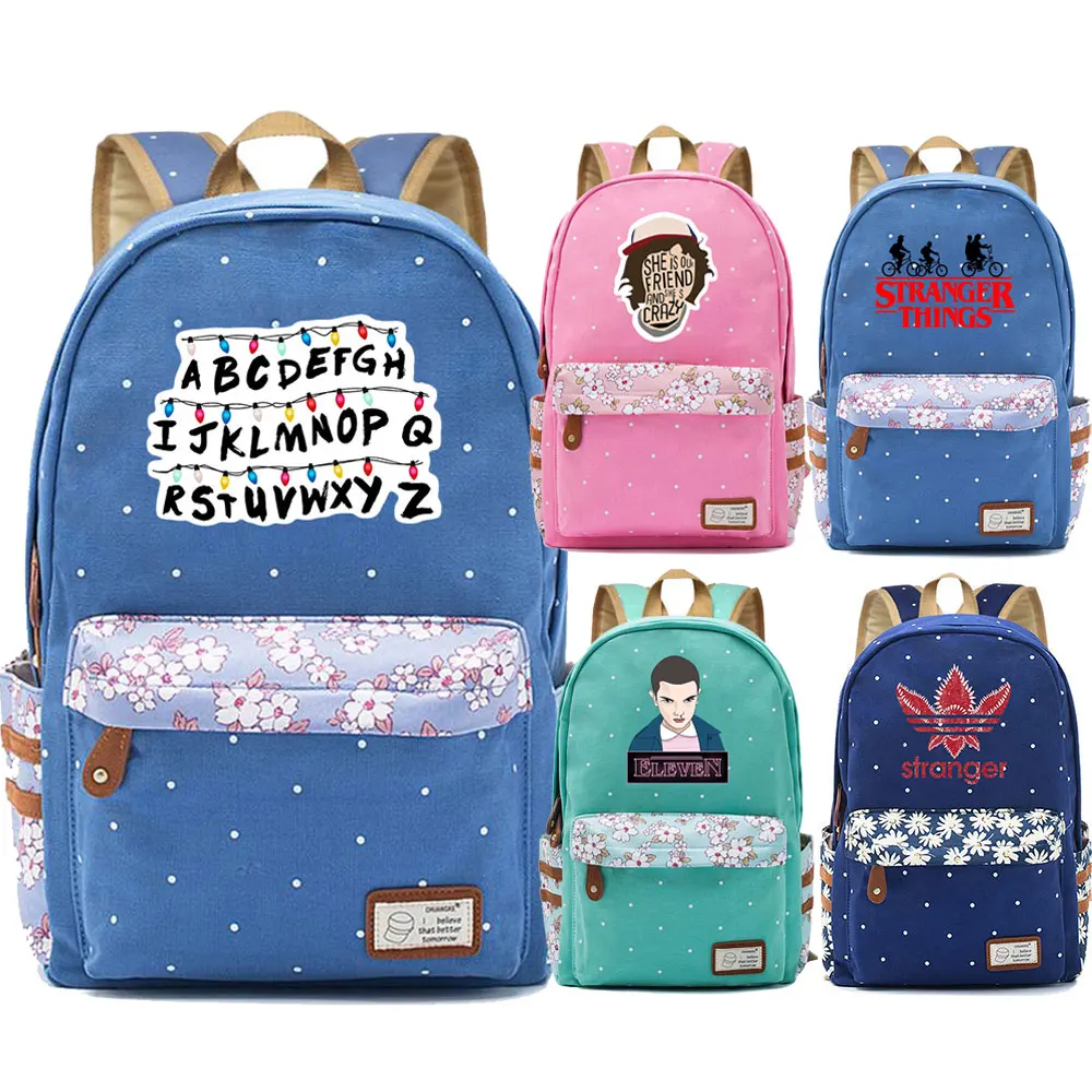 Рюкзак тканевый для девочек и мальчиков модный школьный ранец с необычными