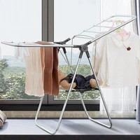 1pcs collapsible clothes dryer drying rack hanger floor standing laundry storage appliances closet organizer household home