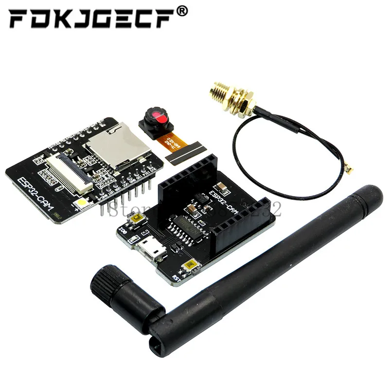 

Модуль Wi-Fi ESP32-CAM-MB ESP-32S, макетная плата 5 в с поддержкой Bluetooth и камеры OV2640, поддержка фото/видеоантенны