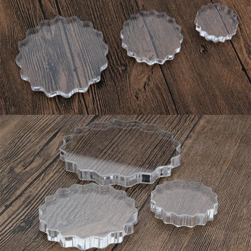Полезная прозрачность акриловая ручка блок для DIY прозрачный уплотнительный штамп блок для DIY Скрапбукинг прозрачный фотоальбом декоративный
