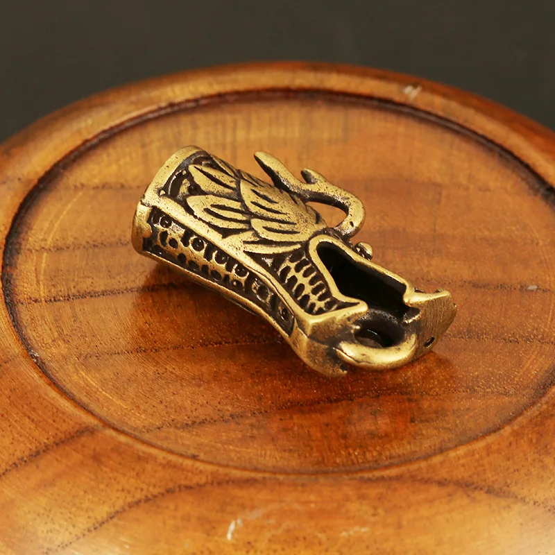 Подвеска в виде головы дракона из чистой меди со властным зодиаком Мужская