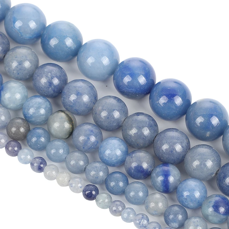 Круглые бусины для изготовления ювелирных изделий 4/6/8/кварц авантюрин мм синие