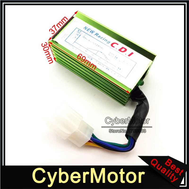 Зеленая высокопроизводительная Катушка зажигания для гонок + 5 Pin AC CDI 50cc 70cc 90cc 110cc