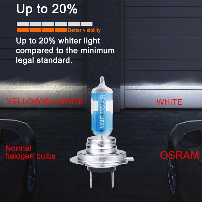 OSRAM Автомобильный свет h7 55 Вт 12 В PX26D 10X2BOX4F дальний ближний 3750 к водонепроницаемый