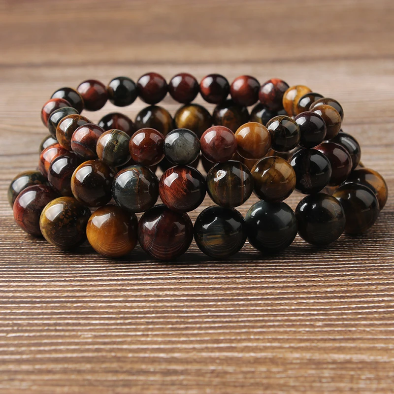 LanLi 4 12 мм натуральные ювелирные изделия Три цвета камни тигровый глаз бриллианты