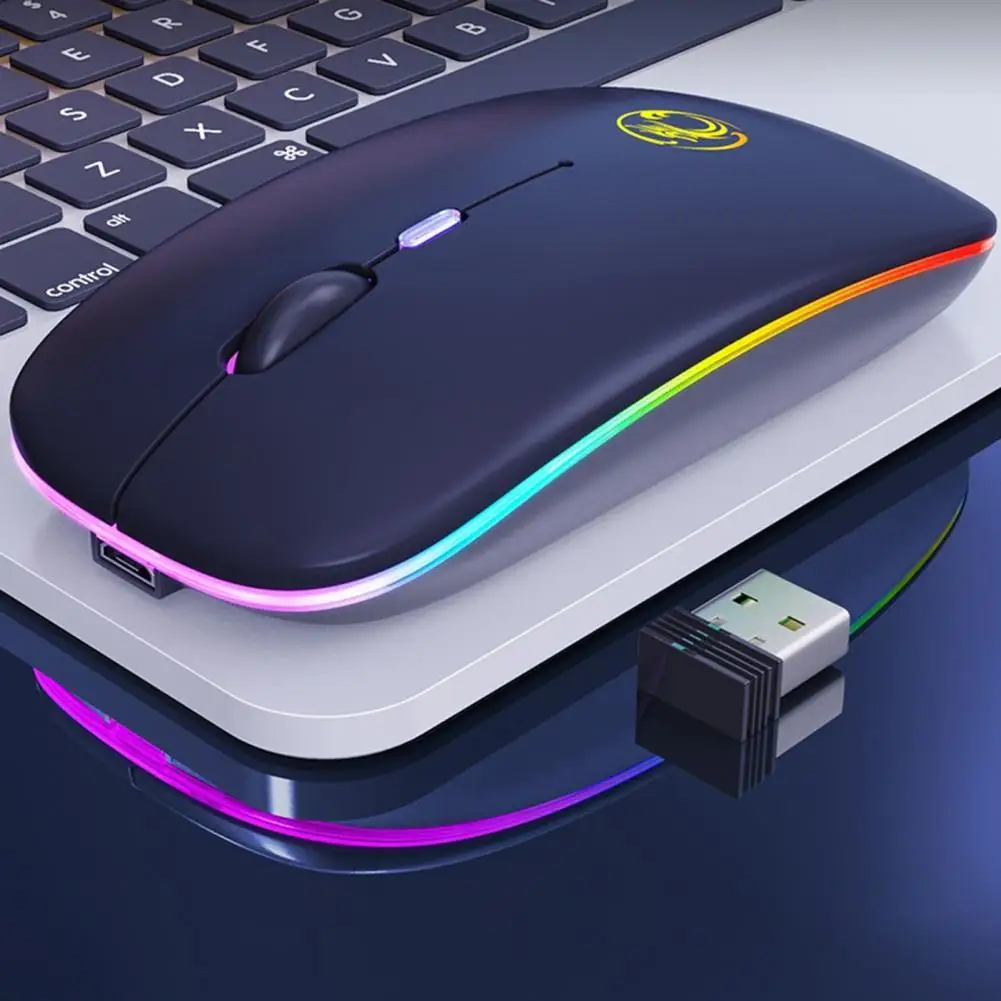 

Беспроводная перезаряжаемая Бесшумная подсветка IMICE 2,4G, бесшумная мышь, аксессуары для компьютера/ПК