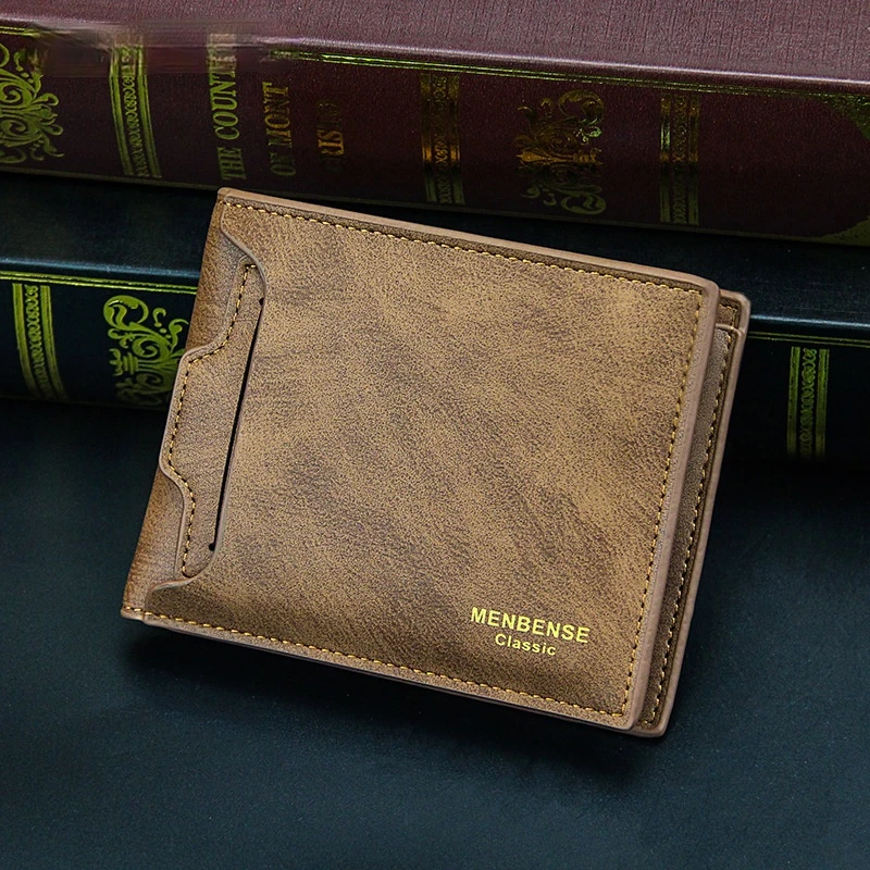 

2021 New Men's Wallet Short Style Fashion Casual Men's Bag Multi-card Slot Draw Card Short Style Men's Wallet