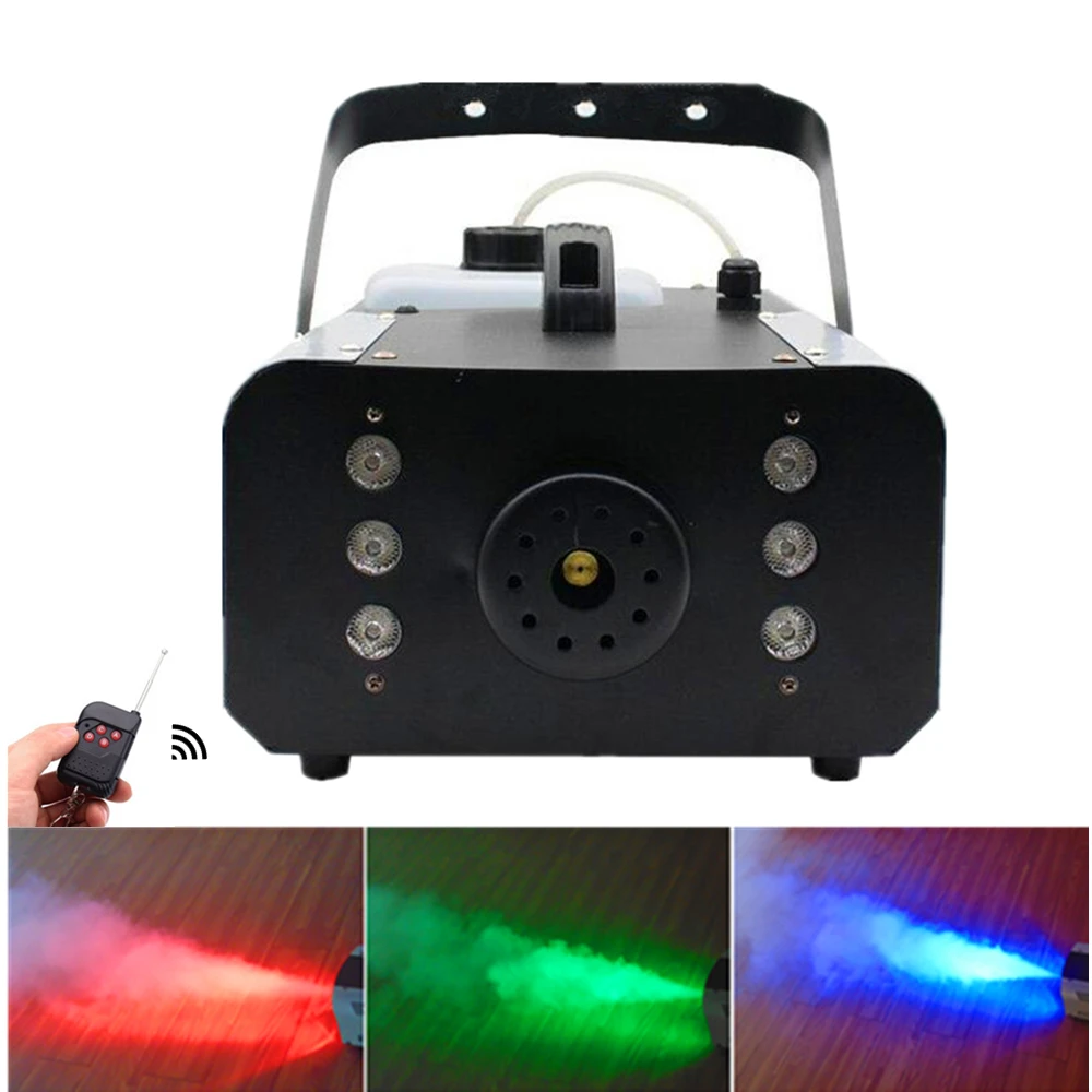 

1500W Smoke Machine With 24X9W RGB LED Lights/Wireless Remote DMX512 Control Stage Fog Machine For Bar Disco DJ /Vertical Fogger
