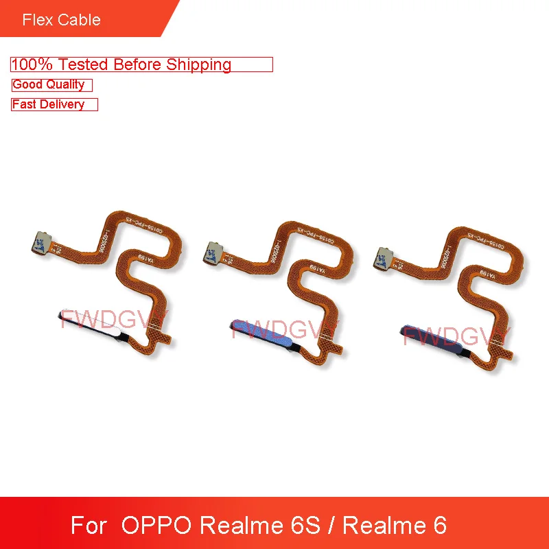 Замена для OPPO Realme 6 сенсор отпечатков пальцев Кнопка Домой клавиша Touch ID гибкий